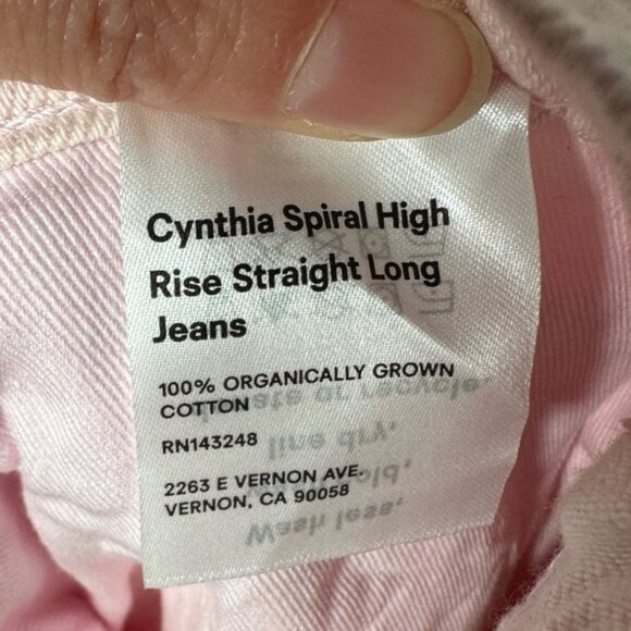 Reformation Cynthia Stretch High Rise Straight Long Jeans Size 29 - Picture 7 of 9